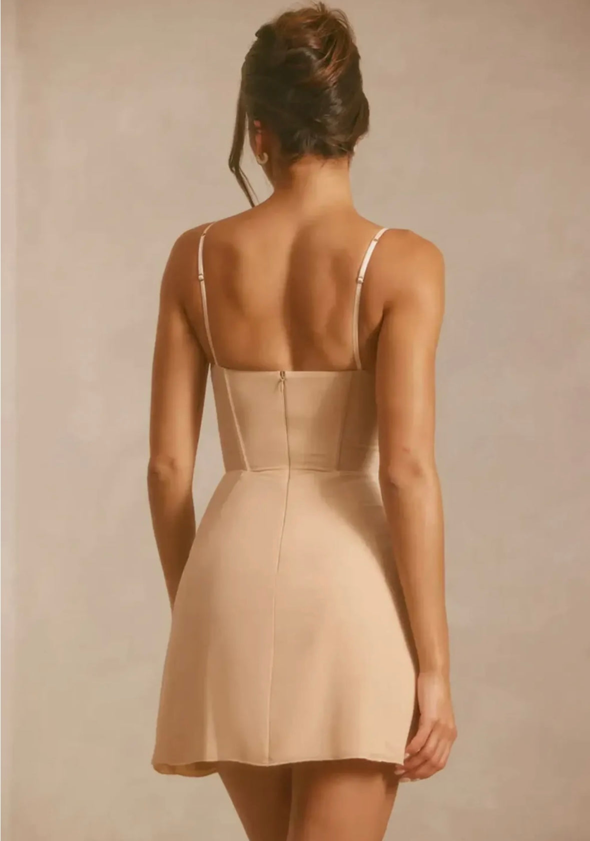 Beige mini dress