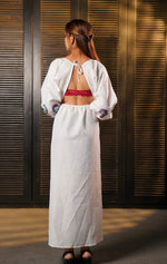 White cotton long dress