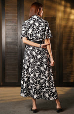 A-Line printed long dress